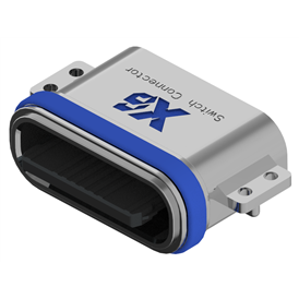 XB-ATCF-16-012 TYPE C 16P 防水母座沉板1.6 L=6.5mm(U型粉末金外壳)